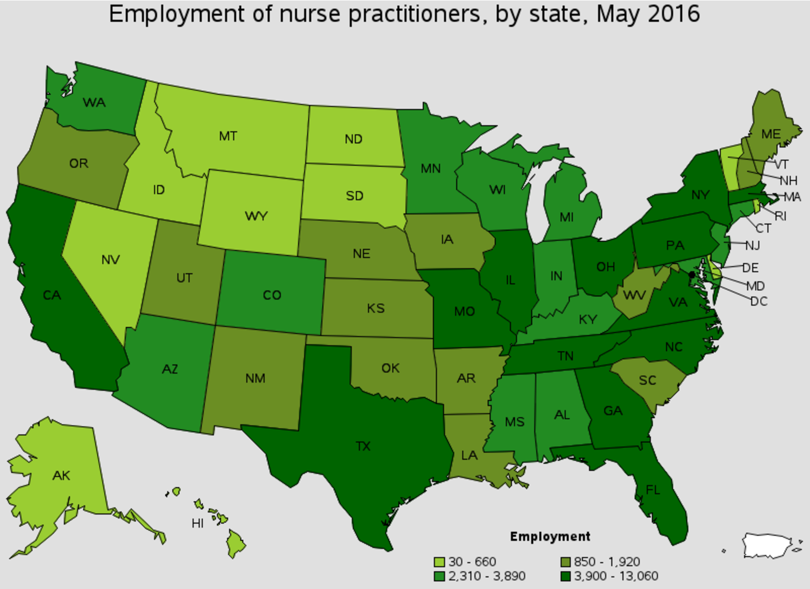 Employment outlook for nurse practitioners in